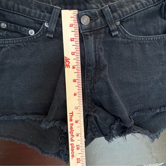 Rag and Bone Fringe Coal Denim‎ Cutoff Jean Shorts Women’s Size 25 - Picture 8 of 10